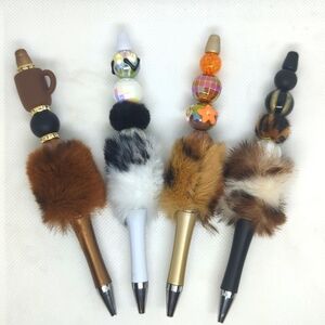 1 Custom Beaded Furry Pen